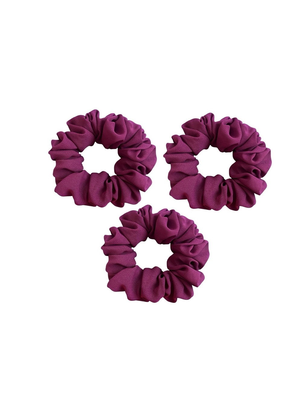 Sangria Chiffon Scrunchies Set. Beautiful Set of 3.